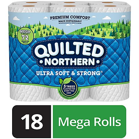 Quilted Northern Ultra Soft And Strong Tissue Paper 18 Mega Roll - 18 RL