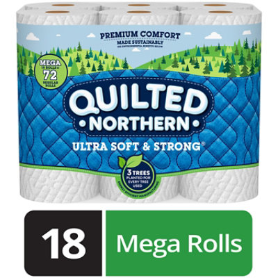 Quilted Northern Ultra Soft And Strong Tissue Paper 18 Mega Roll - 18 RL
