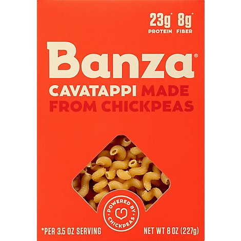 Banza Chickpea Cavatappi High Protein High Fiber Lower Carb Gluten Free - 8 OZ
