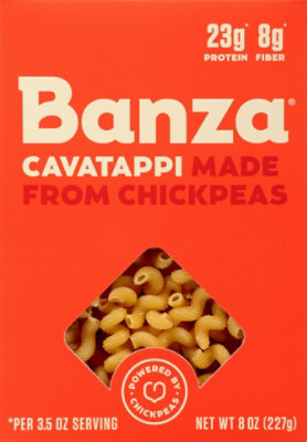 Banza Chickpea Cavatappi High Protein High Fiber Lower Carb Gluten Free - 8 OZ