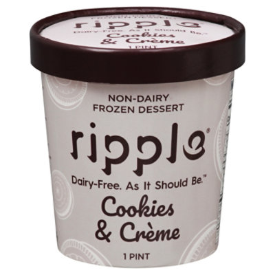 Ripple Frozen Dessert - Cookies & Creme - 16 OZ