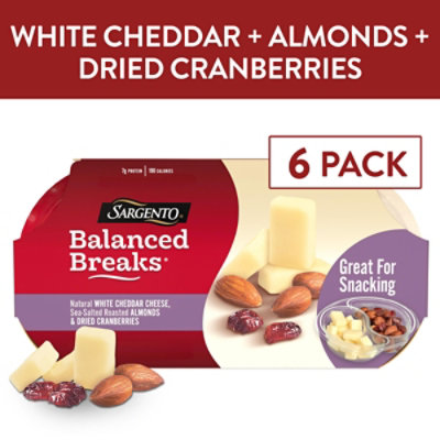 Sargento Balanced Breaks Natural White Cheddar With Almonds & Cranberries - 9 OZ