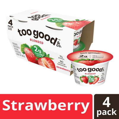 Too Good & Co. Strawberry Low Fat Lower Sugar Gluten Free Greek Yogurt Multipack - 4-5.3 Oz - Image 1