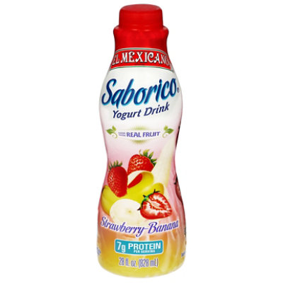 El Mexicano Saborico Yogurt Drink Strawberry Banana - 28 FZ - Image 2