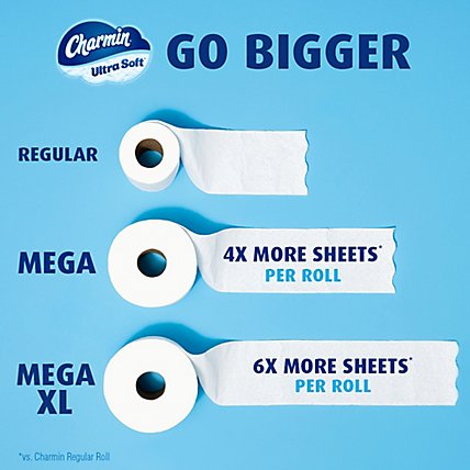 Charmin Ultra Soft Toilet Paper Mega Rolls 264 Sheets Per Roll - 12 Roll - Image 4