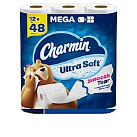 Charmin Ultra Soft Toilet Paper Mega Rolls 264 Sheets Per Roll - 12 Roll - Image 2