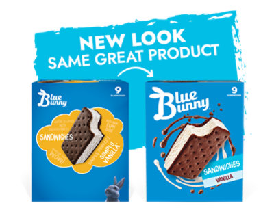 Blue Bunny Simply Vanilla Frozen Dessert Sandwich - 20 Count - Image 5