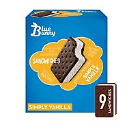 Blue Bunny Simply Vanilla Frozen Dessert Sandwich - 9-4.25 Fl. Oz.
