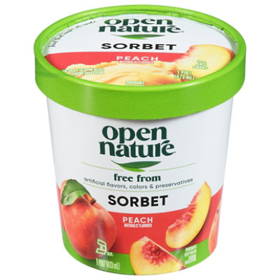 Open Nature Sorbet Peach - 1 Pint - Image 1