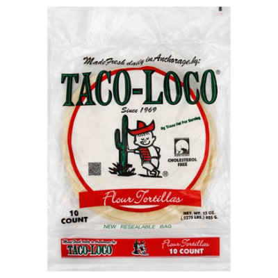 Taco Loco 8 Inch Flour Tortillas 10ct - 15 OZ - Image 1