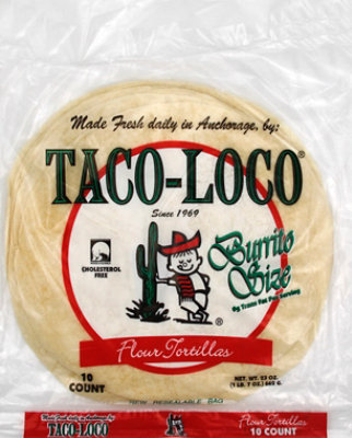 Taco Loco Large Flour Tortillas 10ct - 23 OZ - Image 2