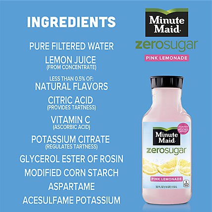 Minute Maid Zero Sugar Pink Lemonade - 52 FZ - Image 5