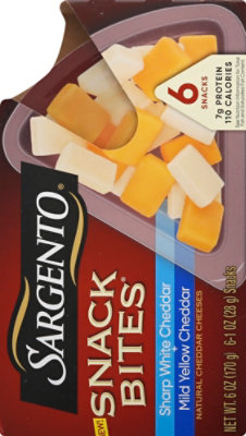 Sargento Cheese Snack Bites Sharp White Cheddar & Mild Cheddar - 6 Oz - Image 6