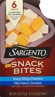 Sargento Cheese Snack Bites Sharp White Cheddar & Mild Cheddar - 6 Oz - Image 2