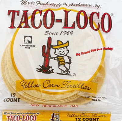 Taco Loco Yellow Corn Tortillas 12 Ct - 10 OZ - Image 2