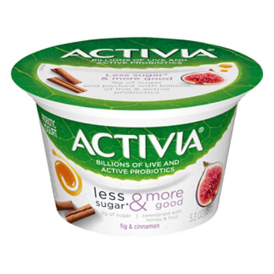 Activia Pro Grk Ygrt Less Sugar Fig Cinn - 5.3 OZ - Safeway