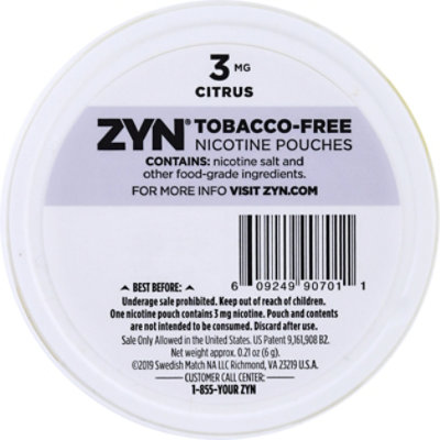 Zyn Citrus 3mg - 15-.21 OZ - Image 4