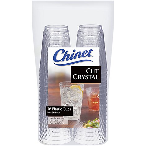 Chinet Cut Crystal Clear Cup - 36 CT