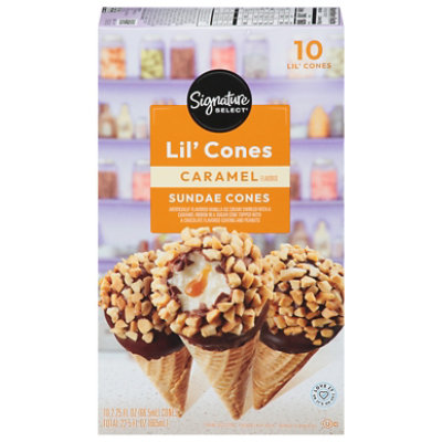Signature SELECT Caramel Flavored Mini Sundae Cones - 10-2.25 Fl. Oz.