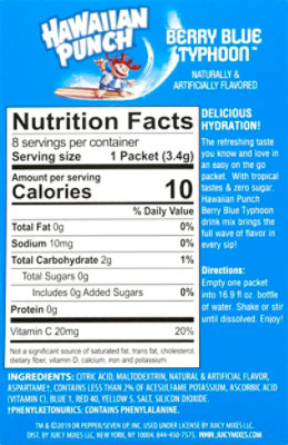 Hawaiian Punch Powder Mix Berry Blue Typhoon - .95 OZ - Image 6