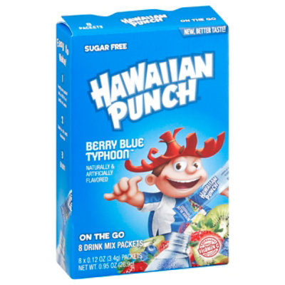 Hawaiian Punch Powder Mix Berry Blue Typhoon - .95 OZ - Image 1