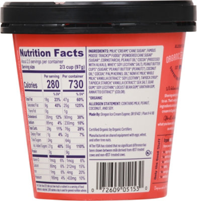 Alden's Organic Moose Tracks Fudge & PB Cup Ice Cream - 14 Oz - Image 6