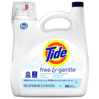 Tide Free & Gentle HE Compatible Liquid Laundry Detergent 96 Loads - 138 Fl. Oz. - Image 3