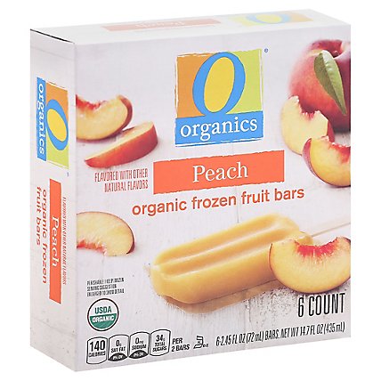 O Organics Fruit Bar Peach - 6-2.45 FZ - Image 1