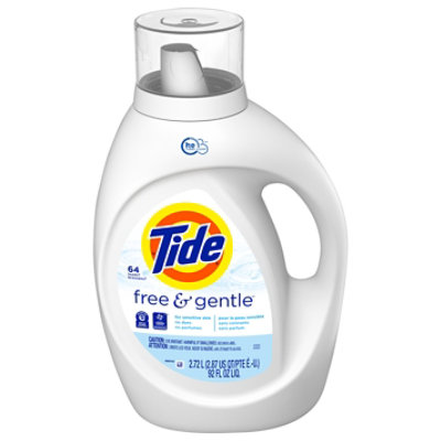 Tide Free & Gentle HE Compatible Liquid Laundry Detergent 64 Loads - 92 Fl. Oz. - Image 3