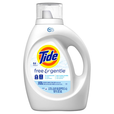 Tide Free & Gentle HE Compatible 64 Loads Liquid Laundry Detergent - 92 Fl. Oz.