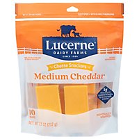 Lucerne Cheese Snackers Cheddar Medium - 10-0.75 OZ - Image 3