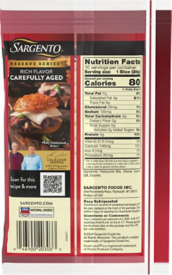 Sargento Reserve Series Sliced Aged White Natural Cheddar Cheese 10 Count - 7 Oz - Image 5
