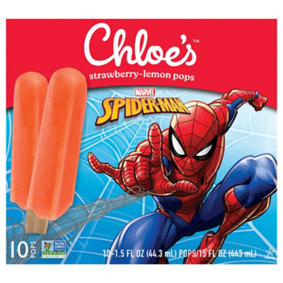 Chloe's Spider-Man Strawberry-Lemonade Pops - 10-1.5 Fl. Oz. - Image 3