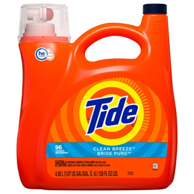 Tide Clean Breeze HE Compatible Liquid Laundry Detergent 96 Loads - 138 Fl. Oz.