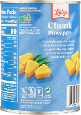 Libby's Chunk Pineapple In Natural Juice - 20 Oz - Image 5