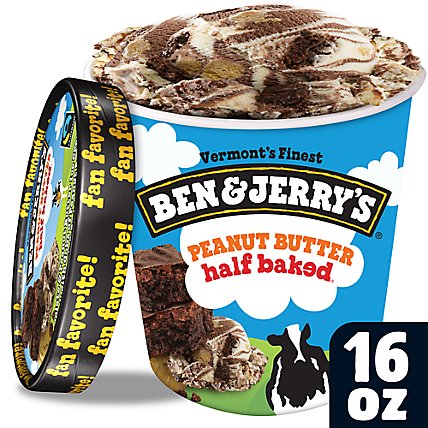 Ben & Jerry's Peanut Butter Half Baked Ice Cream - 16 Oz - Image 1