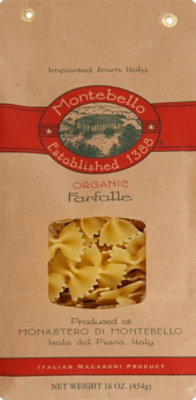 Montebello Organic Farfalle Pasta - 16 OZ - Image 2