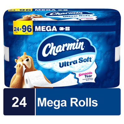 Charmin Ultra Soft Mega Roll Toilet Paper - 24 Roll - Image 1