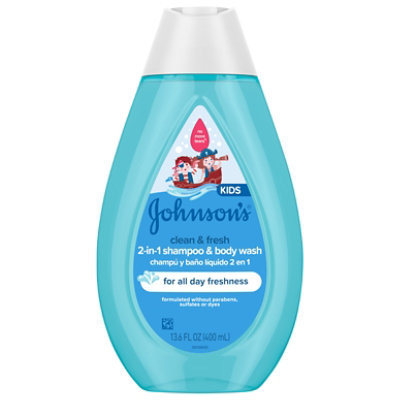 Johnsons Fresh & Clean Kids Shampoo & Wash - 13.6 FZ