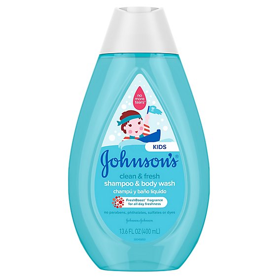Johnsons Fresh & Clean Kids Shampoo & Wash - 13.6 FZ