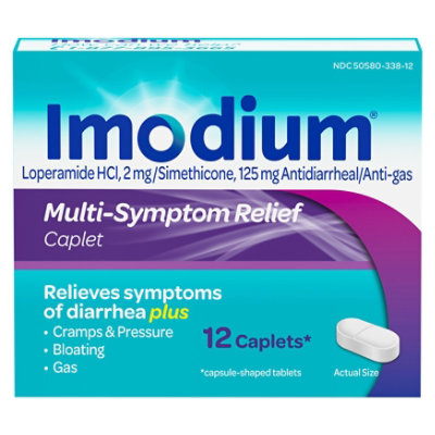 Imodium Multi Symptom Relief Caplets - 12 CT