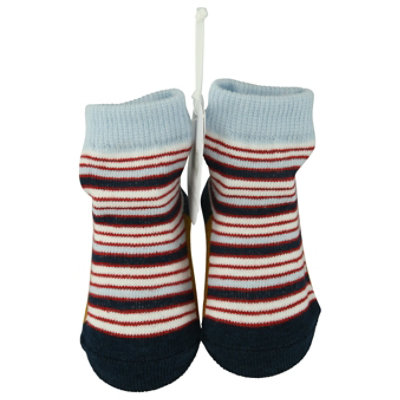 Mud Pie Blue & Red Stripe Baby Socks - Each - Image 3