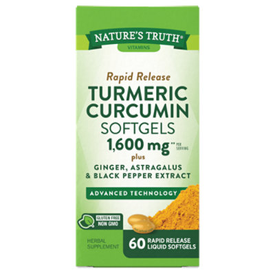 Nature's Truth Turmeric Curcumin 1600 mg - 60 Count - Image 1