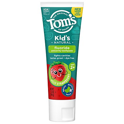 Toms Kids Anticavity Silly Strawberry Toothpaste - 5.1 OZ - Image 3