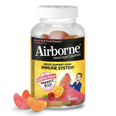 Airborne Assorted Fruit Gummies - 63 CT - Image 2