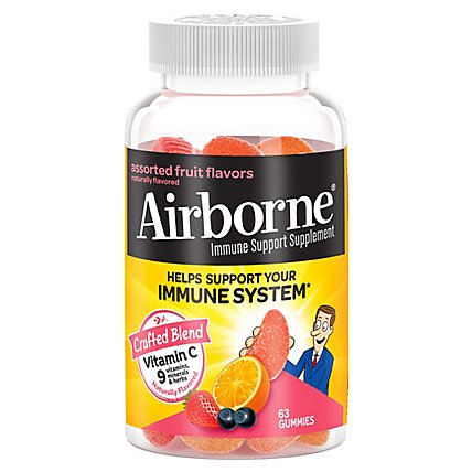Airborne Assorted Fruit Gummies - 63 CT - Image 2