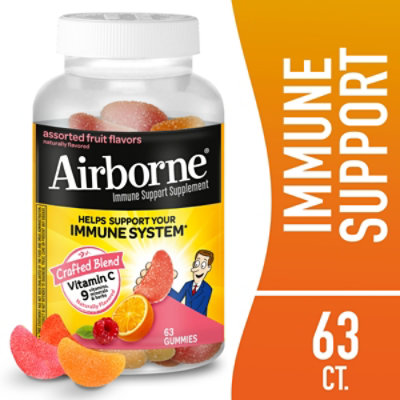 Airborne Assorted Fruit Gummies - 63 CT - Image 1