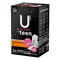 U by Kotex Teen Ultra Thin Unscented Overnight Feminine Pads With Wings - 24 Count - Image 5