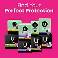 U by Kotex Teen Ultra Thin Unscented Overnight Feminine Pads With Wings - 24 Count - Image 4