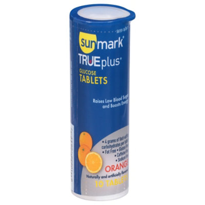 Sunmark True Plus Orange Glucose Tacs 10 Ct - 10 CT